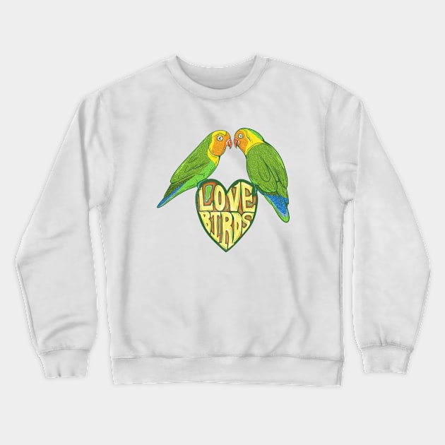 Love Birds Crewneck Sweatshirt by mailboxdisco